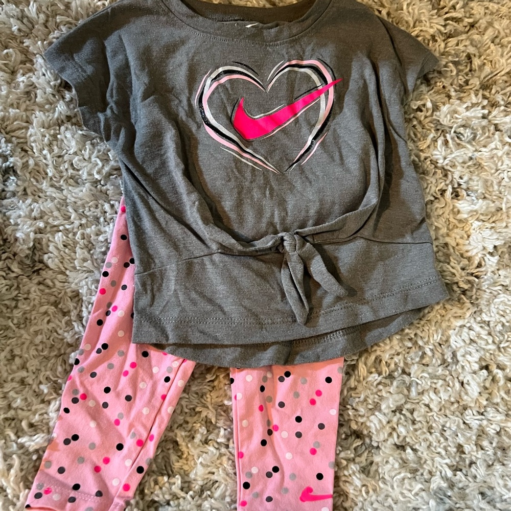 Nike Gray and Pink Active Set